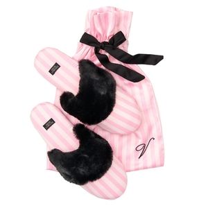 Victoria's Secret Signature Satin Slippers